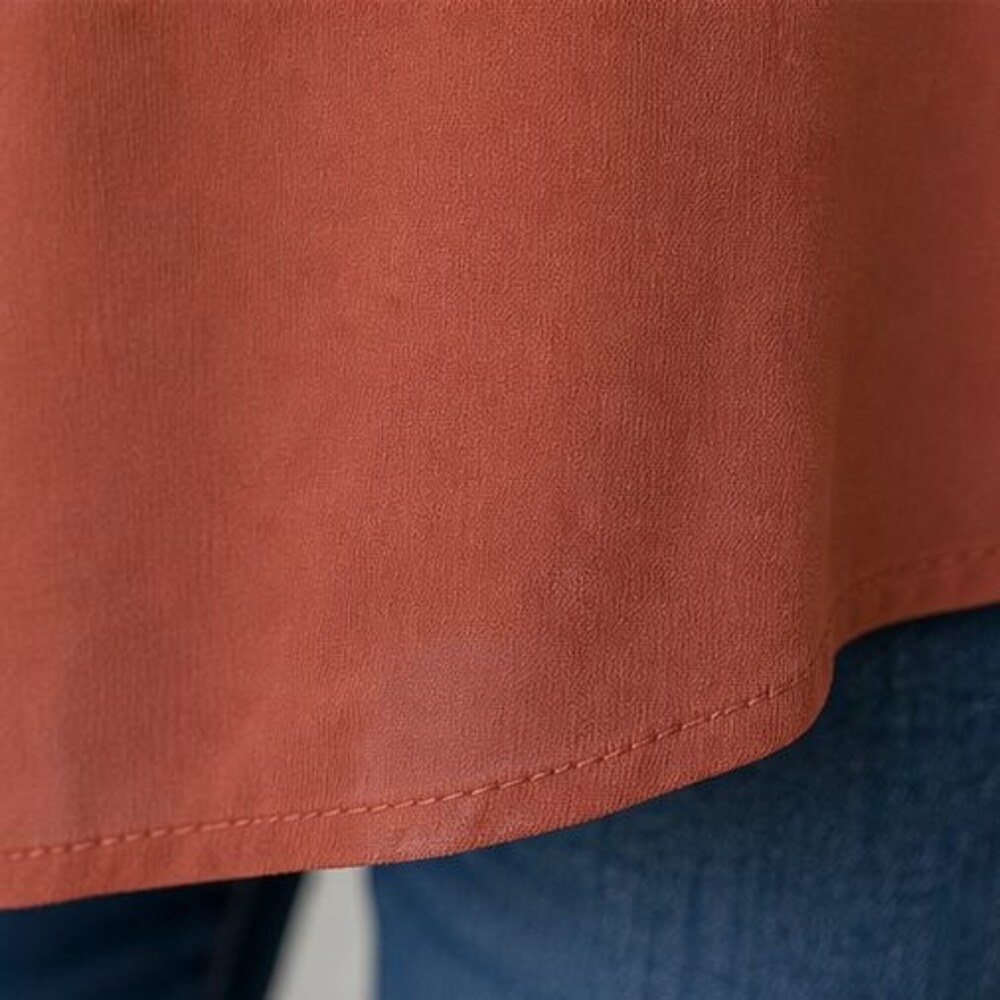 Rust Lace Trim Top - Picture 6 of 6